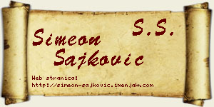 Simeon Šajković vizit kartica